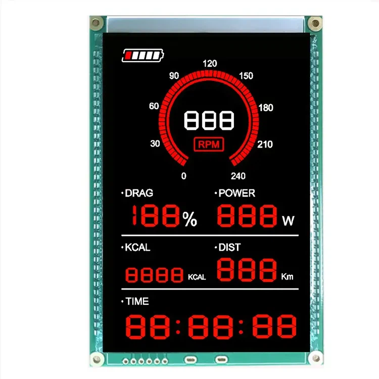 7 Segment LCD Display With White Led Backlight