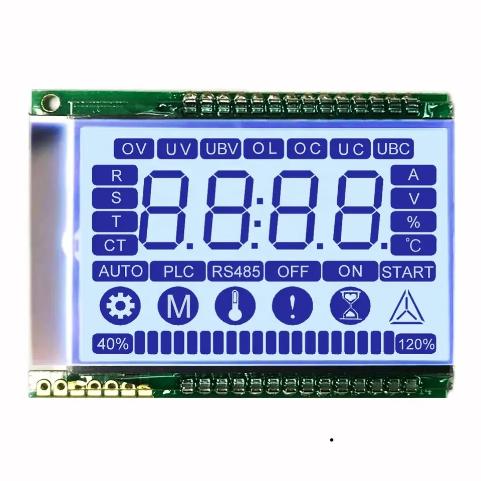 Custom 7 Segment Monochrome Lcd Display Module